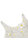 [US Warehouse] White 1950s Daisy Dreamer Vintage Dress