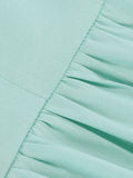 1950s Solid Button Swing Dress