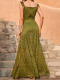 Green 1930s Knitting Vintage Dress