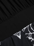 Halloween Gothic Spider Web Swing Dress