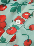 [US Warehouse] Green 1950s Romper & Cherry Skirt