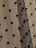 Black 1950s Polka Dot Off-shoulder Patchwork Dress