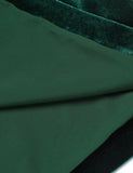 [Pre-Sale] Green 1960s Velvet Lace Patchwork Dress