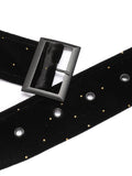 Black 1960s Off-Shoulder Rhinestones Velvet Dress