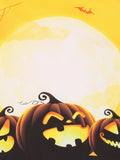 Orange 1950s Halloween Lace Patchwork Dress