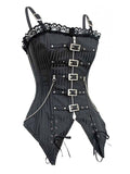 Steampunk Leather Gothic Strap Buckle Corset