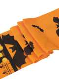 Orange 1950s Halloween Thigh-High Socks