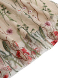 1950s Flower Gauze Sleeveless Swing Dress