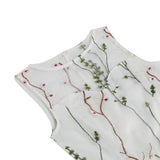 1950s Flower Gauze Sleeveless Swing Dress