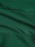 Dark Green 1950s Floral Mullein Edge Tops