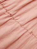 Pink 1930s Solid Strap Lace-up Jumpsuit