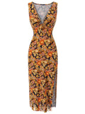 1960s Tassel Sleeveless V-Neck Shift Dress
