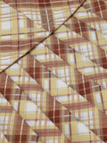 1960s Plaid Puff Sleeve Pleated Dress