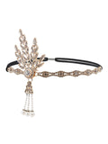 [US Warehouse] 1920s Fringe Pearl Rhinestone Headband