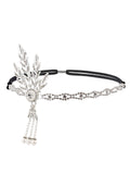 [US Warehouse] 1920s Fringe Pearl Rhinestone Headband