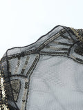 [US Warehouse] Vintage Sequin Handmade Fringed Cape