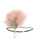 [US Warehouse] 1920s Feather Rhinestone Flapper Headband