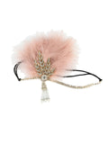 [US Warehouse] 1920s Feather Rhinestone Flapper Headband