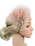 [US Warehouse] 1920s Feather Rhinestone Flapper Headband