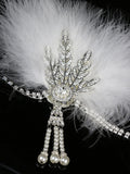 [US Warehouse] 1920s Feather Rhinestone Flapper Headband