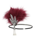 [US Warehouse] 1920s Feather Rhinestone Flapper Headband