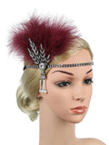 [US Warehouse] 1920s Feather Rhinestone Flapper Headband