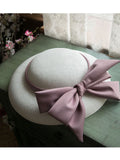 Retro Pink Bowknot Wedding Hat