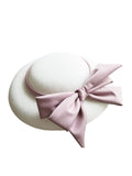 Retro Pink Bowknot Wedding Hat