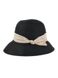 Beige Band Raffia Cloche Hat