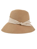 Beige Band Raffia Cloche Hat