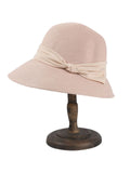 Beige Band Raffia Cloche Hat