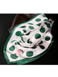 Green Vintage Polka Dot Square Scarf