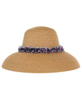Retro Floral Ruffle Raffia Hat