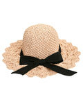 Handmade Ruffia Straw Ribbon Sun Hat