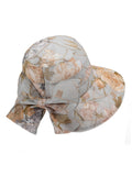 Bowknot Floral Wide Trim Sun Hat