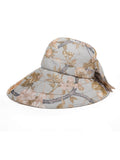 Bowknot Floral Wide Trim Sun Hat