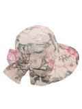 Bowknot Floral Wide Trim Sun Hat