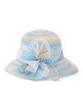Retro Stripe Gradient Organza Sun Hat
