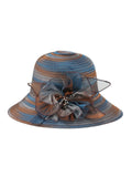 Retro Stripe Gradient Organza Sun Hat