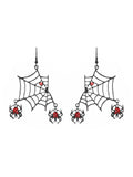 Halloween Spierweb Rhinestone Dangle Earrings
