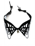 Halloween Black Spider Web Gothic Necklace