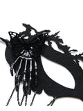 Black Halloween Butterfly Skeleton Party Mask