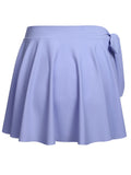Sky Blue Straps Swimsuit with Skirt