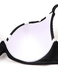 Black 1960s Polka Dot Bikini Set with Skirt
