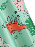Green 1950s Retro Dinosaur Tankini Set