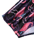 Navy Blue Flamingo Halter Bikini Set