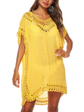 Solid Cut Out Bohemian Cover Up