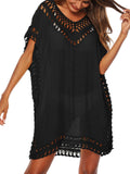 Solid Cut Out Bohemian Cover Up