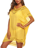 Solid Cut Out Bohemian Cover Up