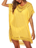Solid Cut Out Bohemian Cover Up